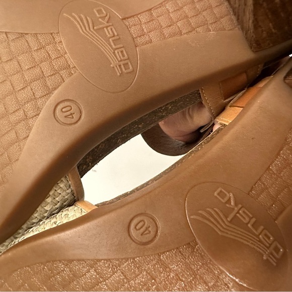 Dansko Debby Strappy Rocker Bottom  Full Grain/Raffia Platform Sandal Sz EU 40 - Picture 12 of 12